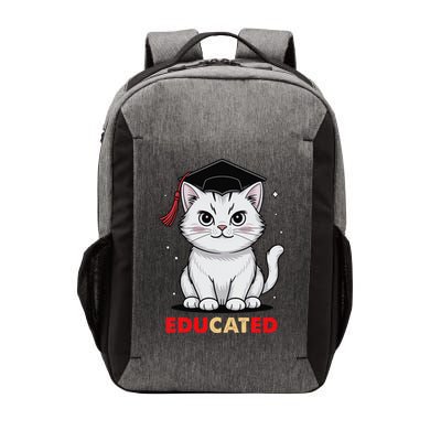 Educated Cat Graduation Cap Last Day Of School Vector Backpack