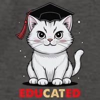 Educated Cat Graduation Cap Last Day Of School Vector Backpack