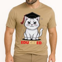 Educated Cat Graduation Cap Last Day Of School Cooling Performance Crew T-Shirt
