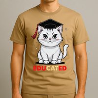 Educated Cat Graduation Cap Last Day Of School T-Shirt