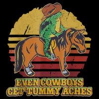 Even Cowboys Get Tummy Aches Drawstring Bag