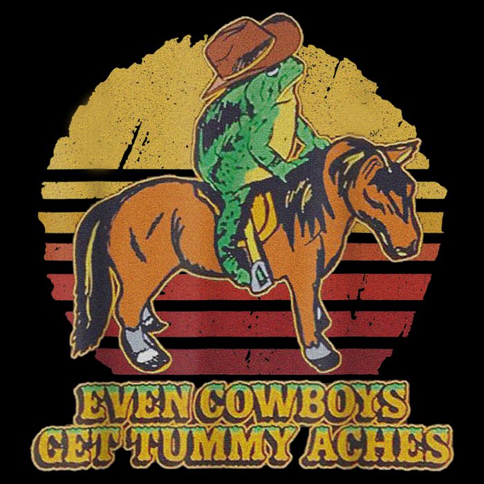 Even Cowboys Get Tummy Aches Drawstring Bag