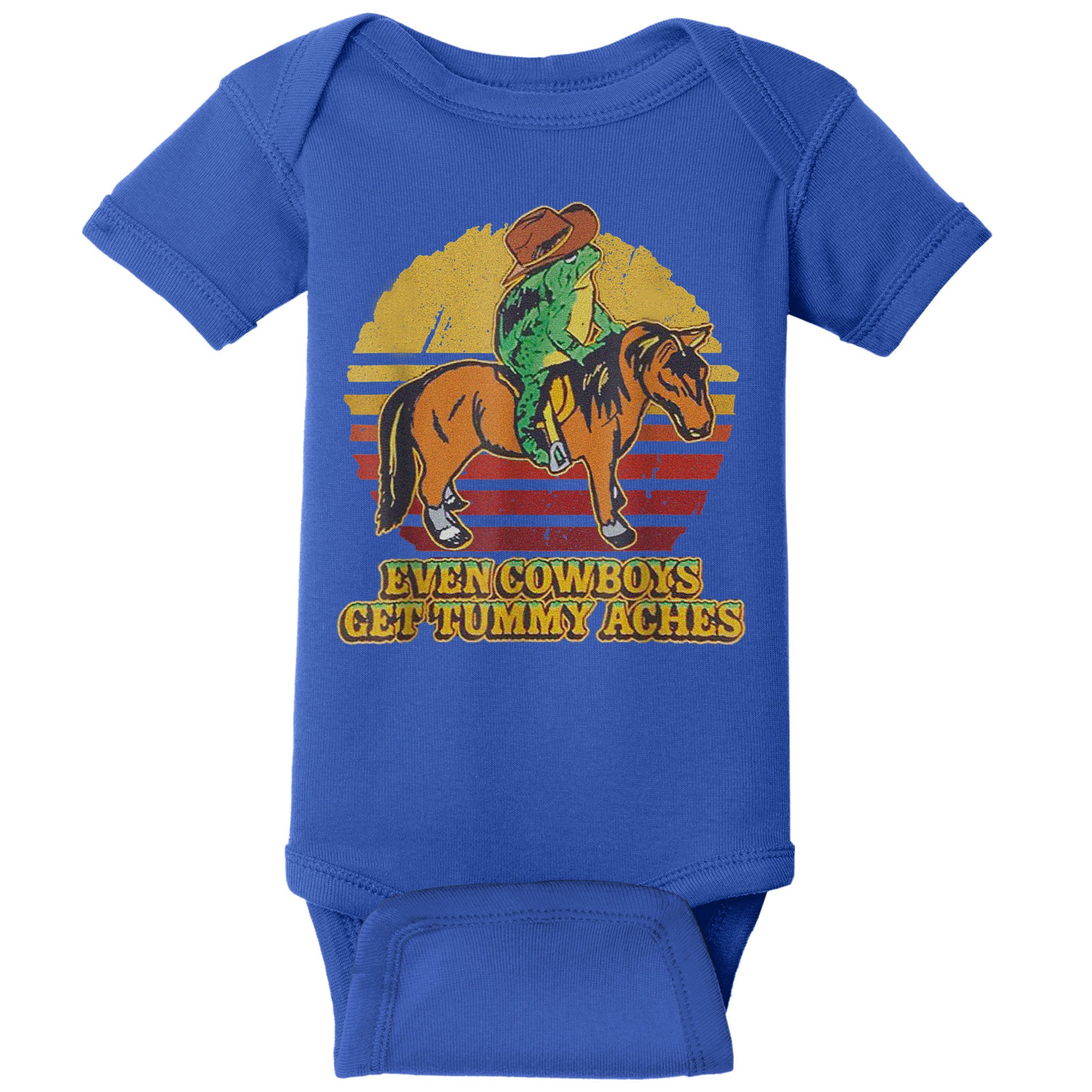 Even Cowboys Get Tummy Aches Baby Bodysuit
