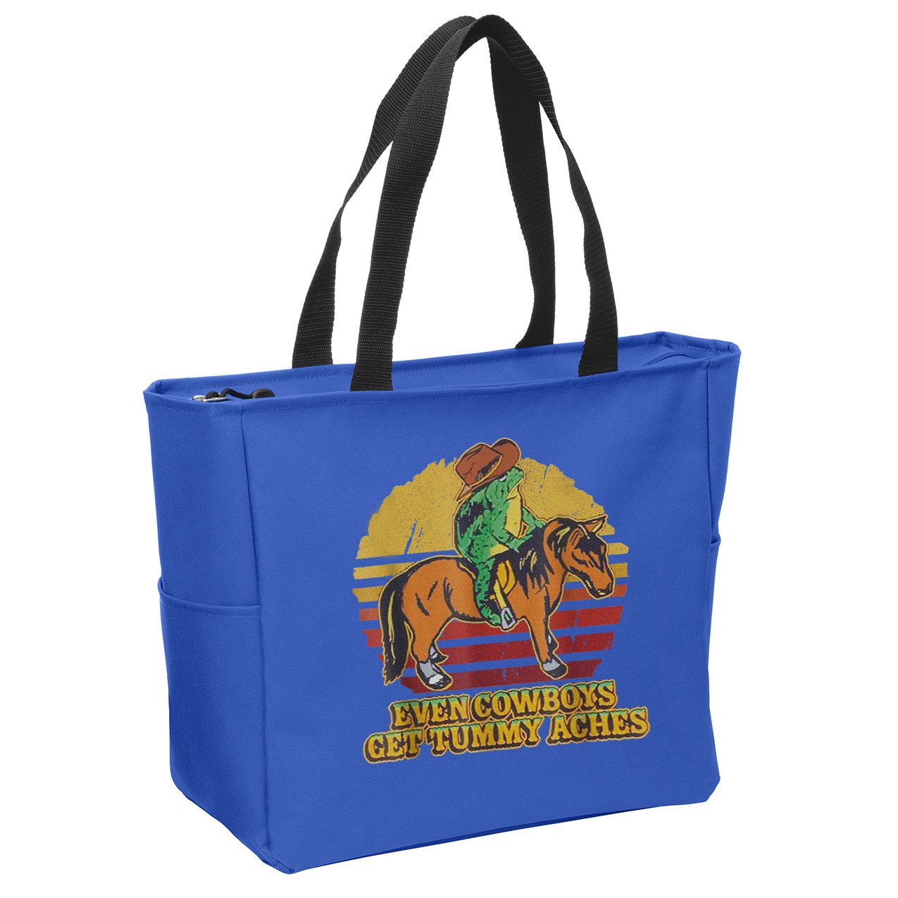 Even Cowboys Get Tummy Aches Zip Tote Bag