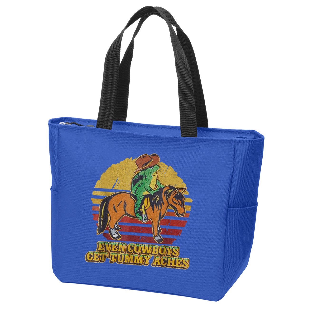 Even Cowboys Get Tummy Aches Zip Tote Bag