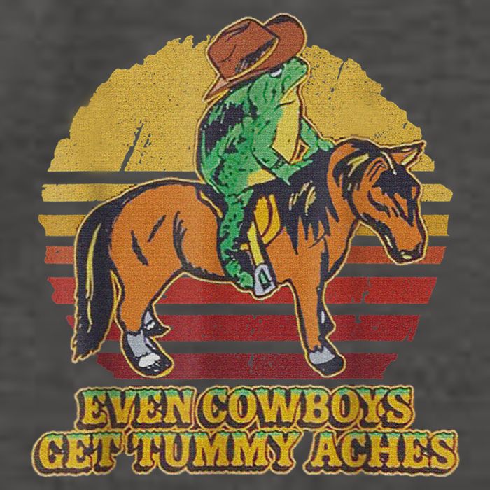 Even Cowboys Get Tummy Aches Vector Backpack