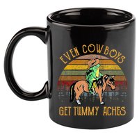 Even Cows Get Tummy Aches 11oz C Handle Ceramic Mug