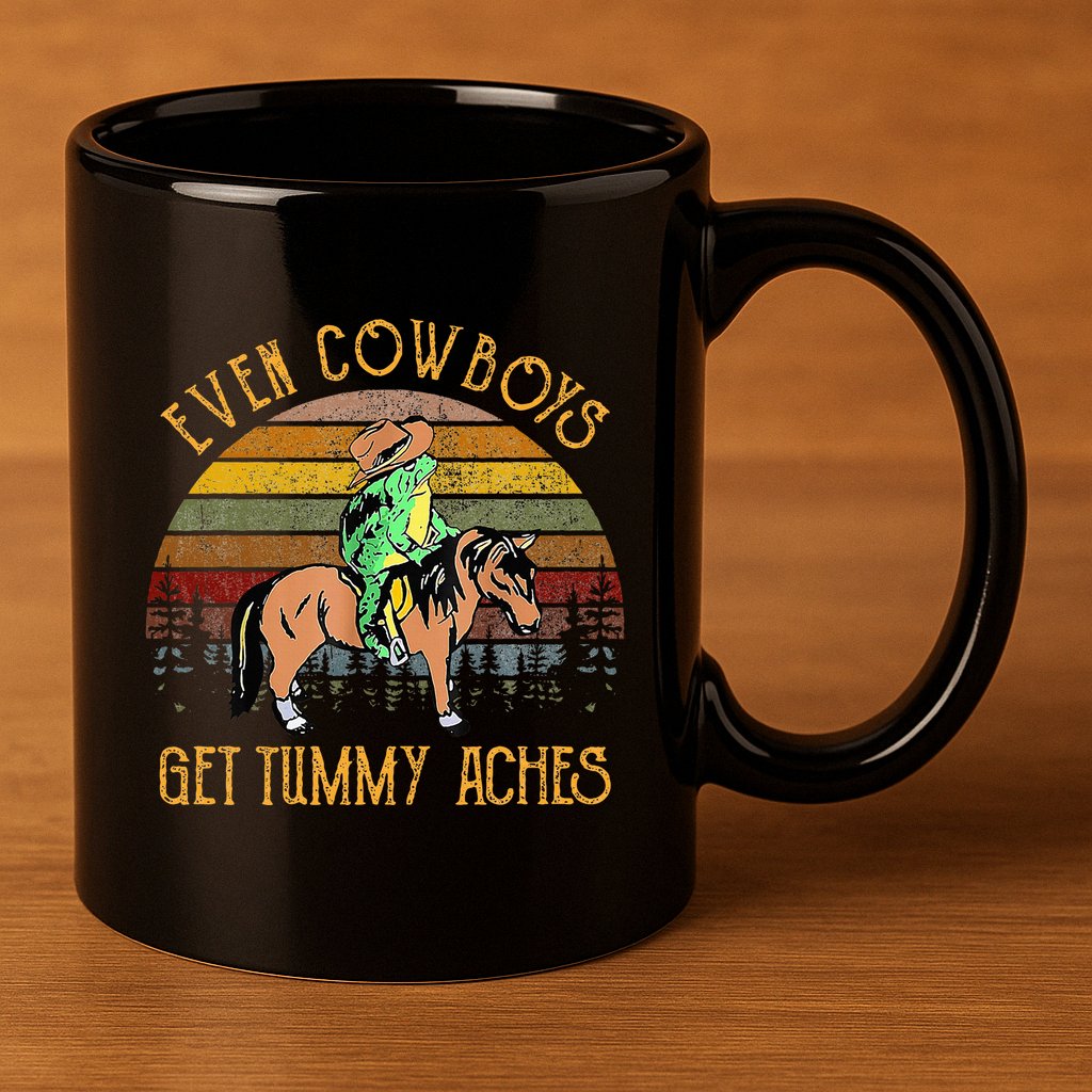 Even Cows Get Tummy Aches 11oz C Handle Ceramic Mug