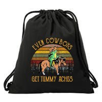 Even Cows Get Tummy Aches Drawstring Bag