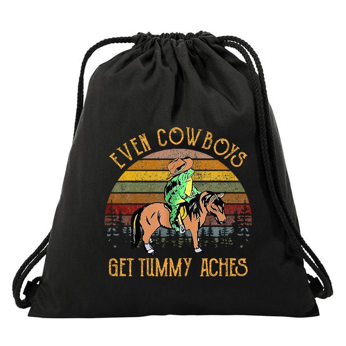 Even Cows Get Tummy Aches Drawstring Bag