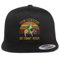 Even Cows Get Tummy Aches Flat Bill Trucker Hat