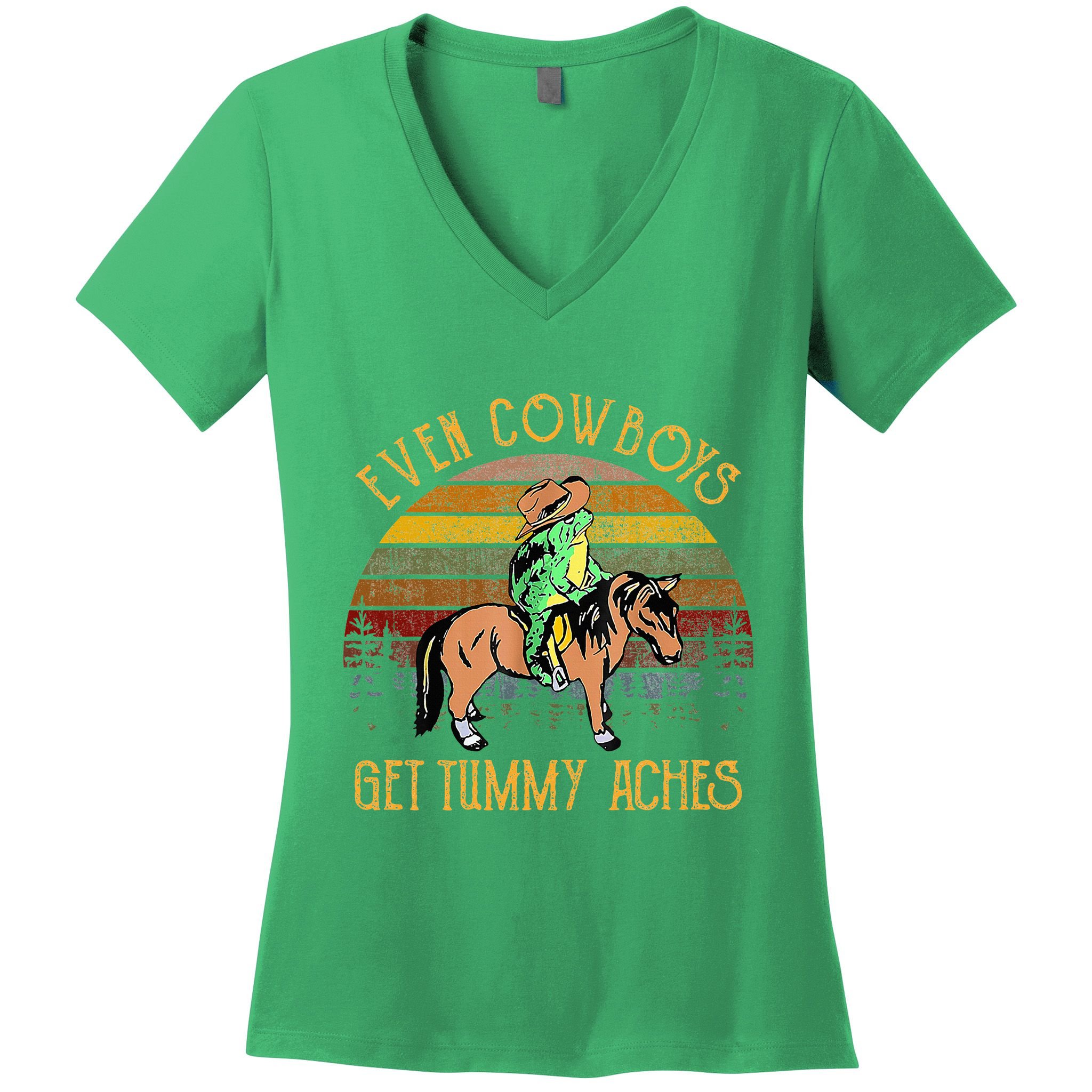 Even Cows Get Tummy Aches Women's V-Neck T-Shirt
