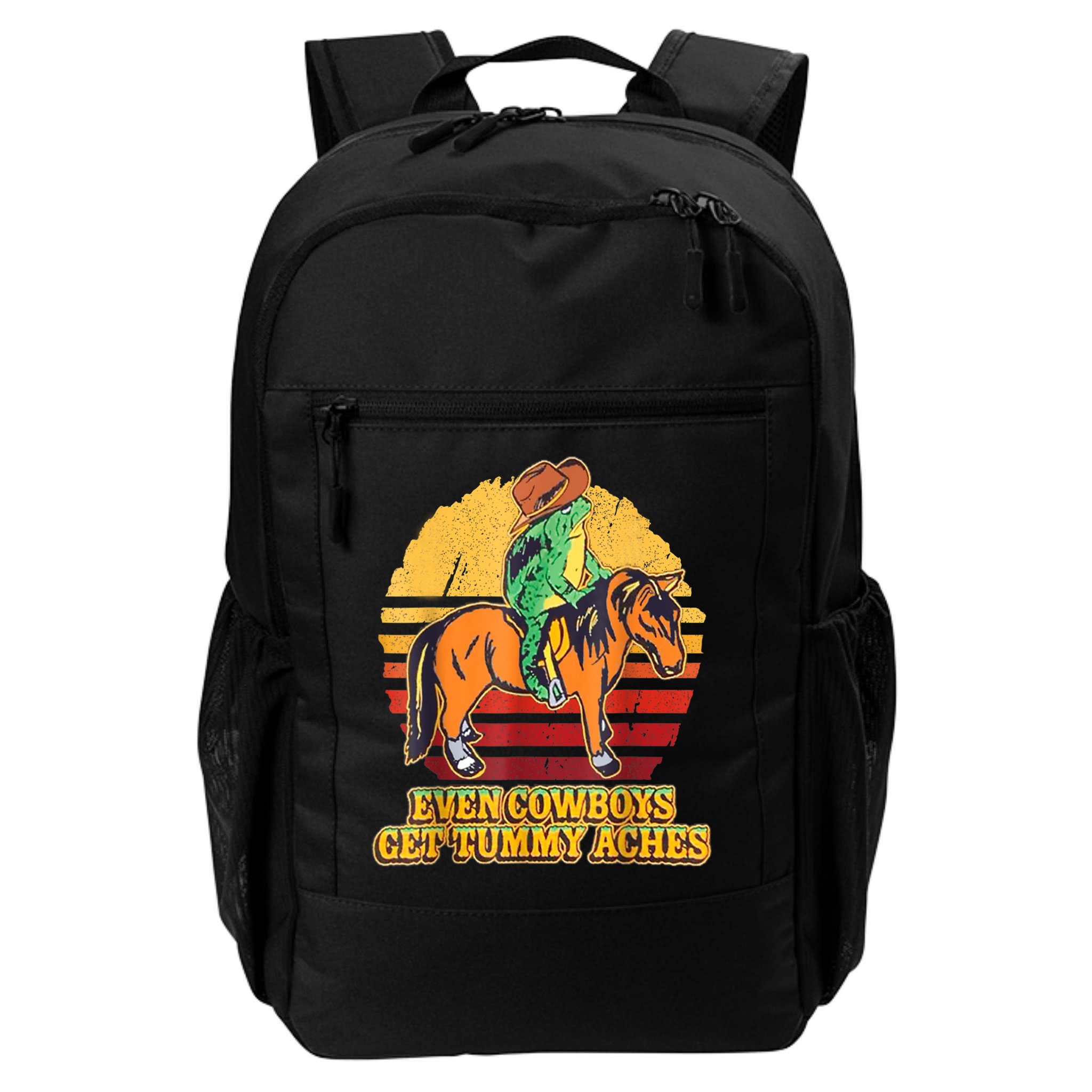 Even Cowboys Get Tummy Aches Horse Vintage Backpack