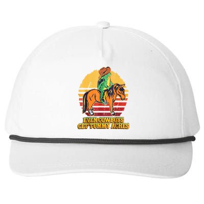 Even Cowboys Get Tummy Aches Horse Vintage Snapback Five-Panel Rope Hat