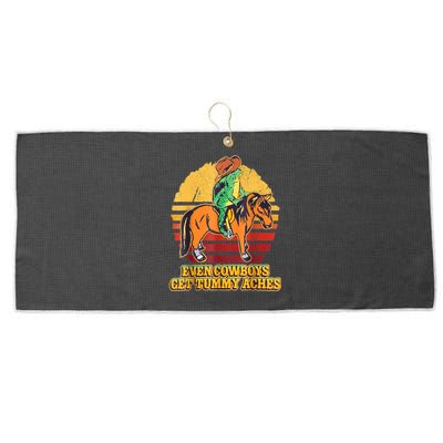 Even Cowboys Get Tummy Aches Horse Vintage Large Microfiber Waffle Golf Towel