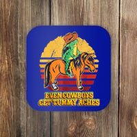 Even Cowboys Get Tummy Aches Horse Vintage Coaster