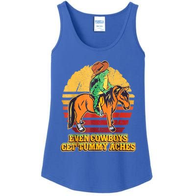 Even Cowboys Get Tummy Aches Horse Vintage Ladies Essential Tank