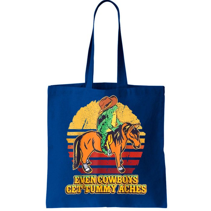 Even Cowboys Get Tummy Aches Horse Vintage Tote Bag