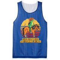 Even Cowboys Get Tummy Aches Horse Vintage Mesh Reversible Basketball Jersey Tank