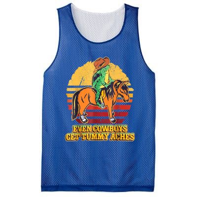 Even Cowboys Get Tummy Aches Horse Vintage Mesh Reversible Basketball Jersey Tank