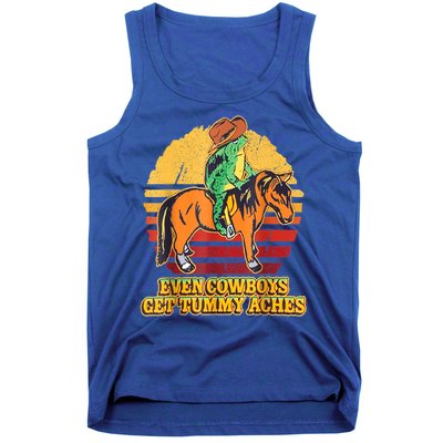 Even Cowboys Get Tummy Aches Horse Vintage Tank Top