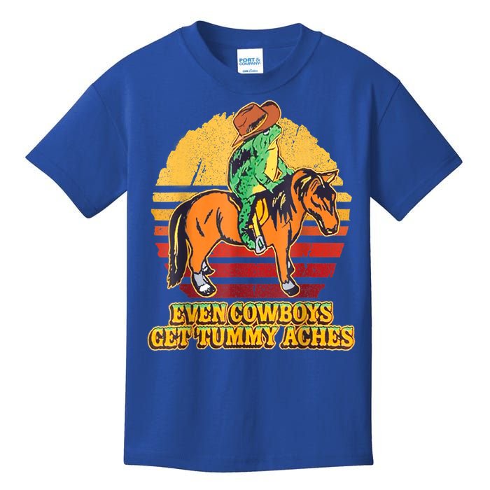 Even Cowboys Get Tummy Aches Horse Vintage Kids T-Shirt