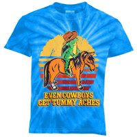 Even Cowboys Get Tummy Aches Horse Vintage Kids Tie-Dye T-Shirt