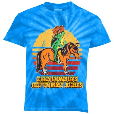 Even Cowboys Get Tummy Aches Horse Vintage Kids Tie-Dye T-Shirt