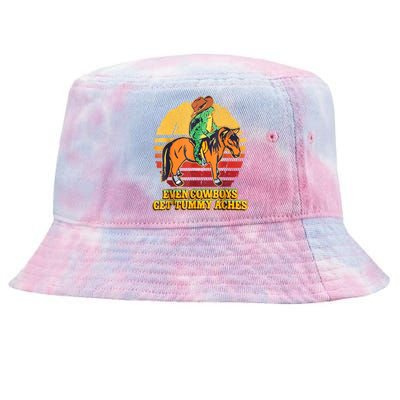 Even Cowboys Get Tummy Aches Horse Vintage Tie-Dyed Bucket Hat