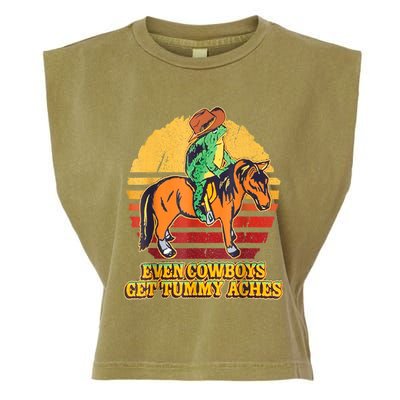 Even Cowboys Get Tummy Aches Horse Vintage Garment-Dyed Women's Muscle Tee