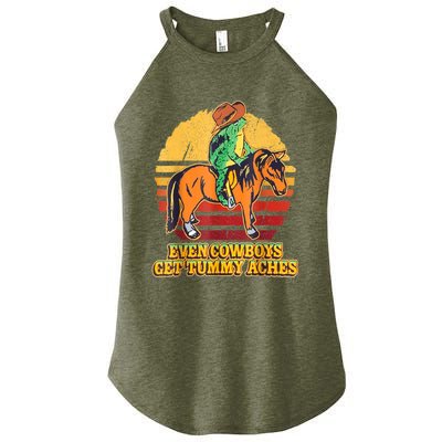 Even Cowboys Get Tummy Aches Horse Vintage Women's Perfect Tri Rocker Tank