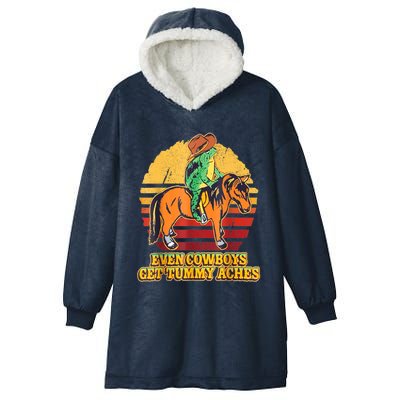 Even Cowboys Get Tummy Aches Horse Vintage Hooded Wearable Blanket