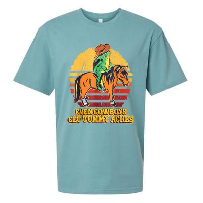 Even Cowboys Get Tummy Aches Horse Vintage Sueded Cloud Jersey T-Shirt