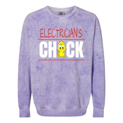 ElectricianS Chick Gift Wife Friend Meaningful Gift Colorblast Crewneck Sweatshirt