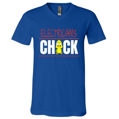 ElectricianS Chick Gift Wife Friend Meaningful Gift V-Neck T-Shirt