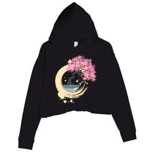 Enso Circle Gift Zen Circle Gift Buddhism Yoga Karma Tree Of Life Gift Crop Fleece Hoodie