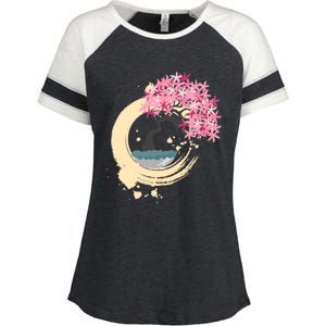 Enso Circle Gift Zen Circle Gift Buddhism Yoga Karma Tree Of Life Gift Enza Ladies Jersey Colorblock Tee