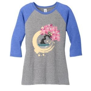 Enso Circle Gift Zen Circle Gift Buddhism Yoga Karma Tree Of Life Gift Women's Tri-Blend 3/4-Sleeve Raglan Shirt