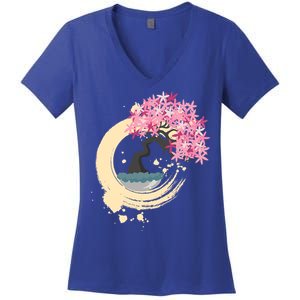 Enso Circle Gift Zen Circle Gift Buddhism Yoga Karma Tree Of Life Gift Women's V-Neck T-Shirt