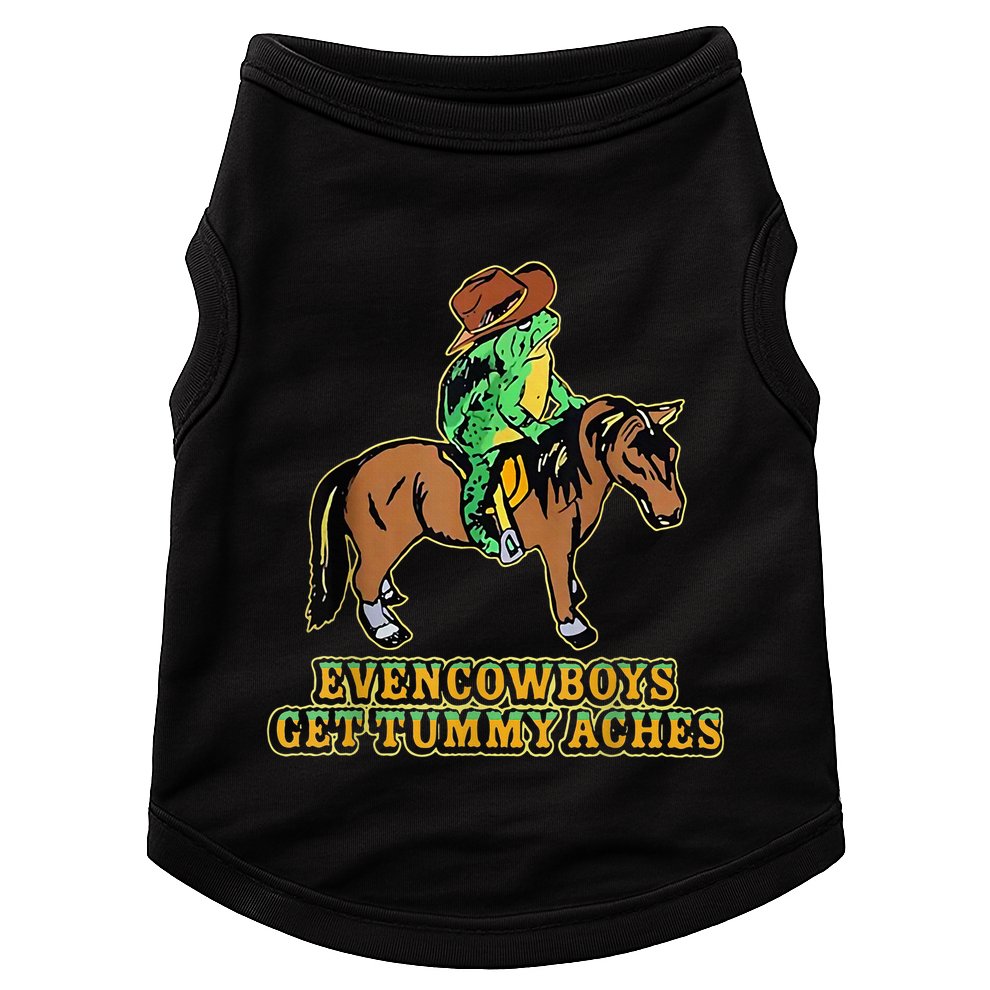 Even Cowboys Get Tummy Aches Doggie Tank