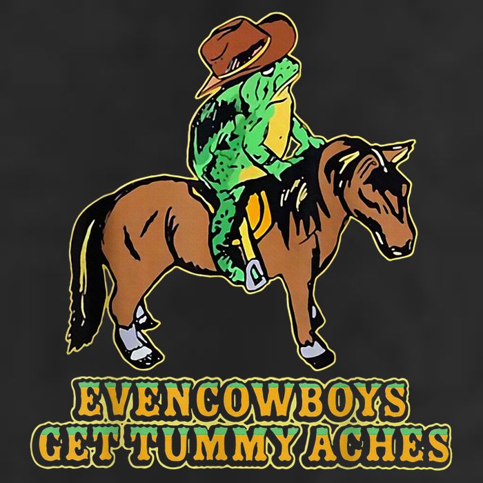 Even Cowboys Get Tummy Aches Adult Drive Performance Visor