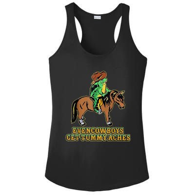 Even Cowboys Get Tummy Aches Ladies PosiCharge Competitor Racerback Tank