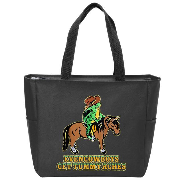 Even Cowboys Get Tummy Aches Zip Tote Bag