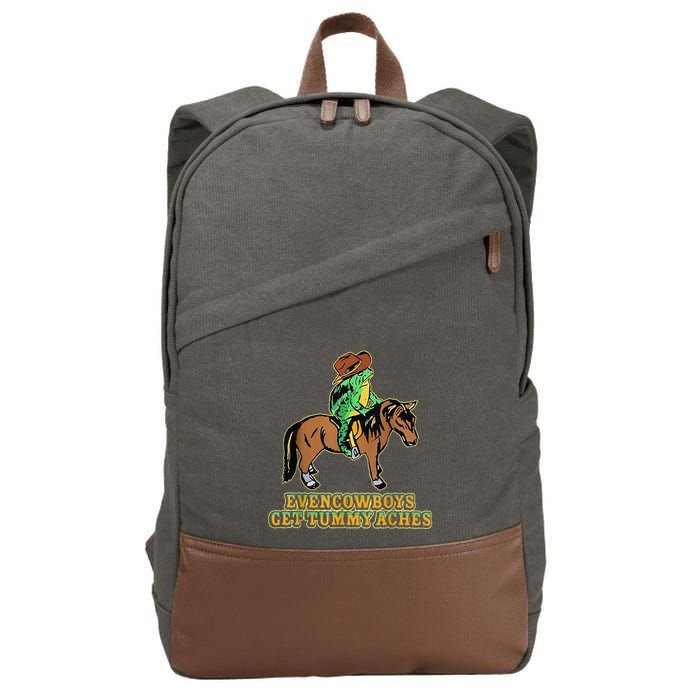 Even Cowboys Get Tummy Aches Cotton Canvas Backpack