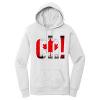 Eh Canada Gift Flag Canada Pride Vintage Maple Leaf Women's Pullover Hoodie