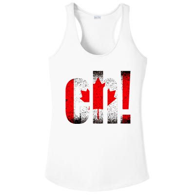 Eh Canada Gift Flag Canada Pride Vintage Maple Leaf Ladies PosiCharge Competitor Racerback Tank