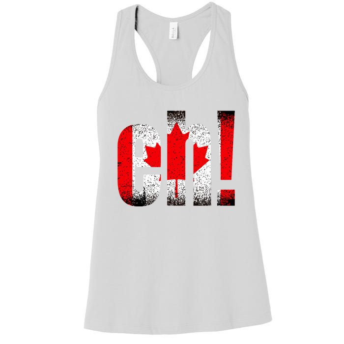 Eh Canada Gift Flag Canada Pride Vintage Maple Leaf Women's Racerback Tank