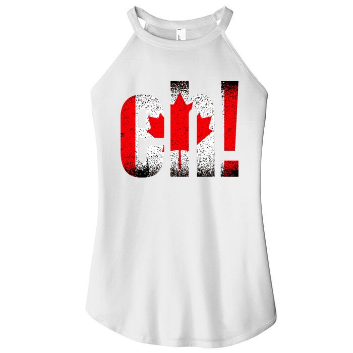 Eh Canada Gift Flag Canada Pride Vintage Maple Leaf Women's Perfect Tri Rocker Tank