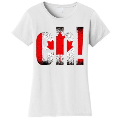 Eh Canada Gift Flag Canada Pride Vintage Maple Leaf Women's T-Shirt