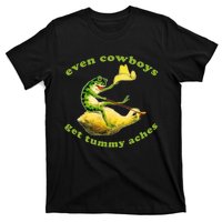 Even Cowboys Get Tummy Aches Frog Wearing Cowboy Hat T-Shirt